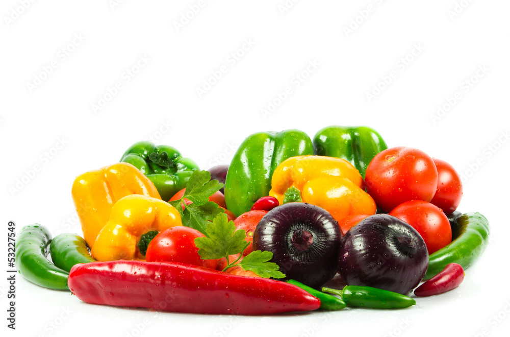 vegetable on isolated white background vegetable on isolated white background