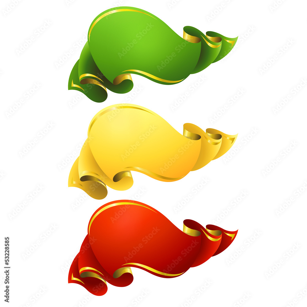 Naklejka premium color ribbon banners , vector set