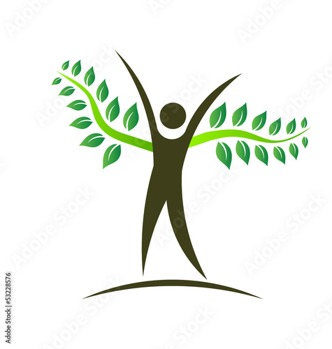 People tree logo design element