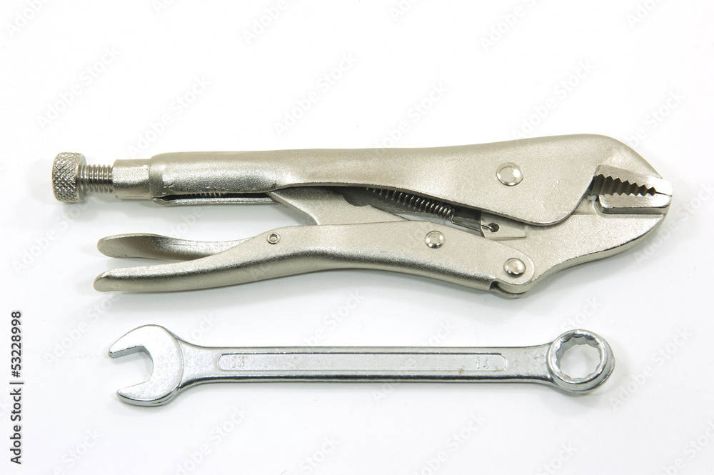 tools on white background tools on white background