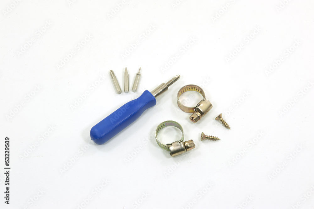 tools on white background tools on white background