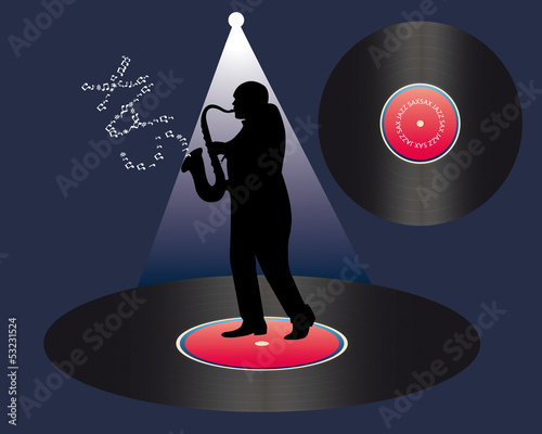 saxophonist and vinyl