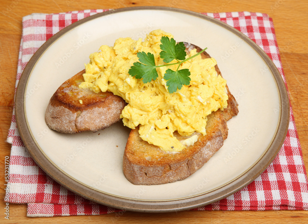 Scrambled Eggs on Toast