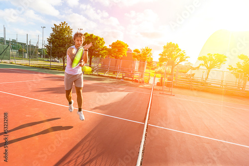 Young Man Playing Tennis © william87