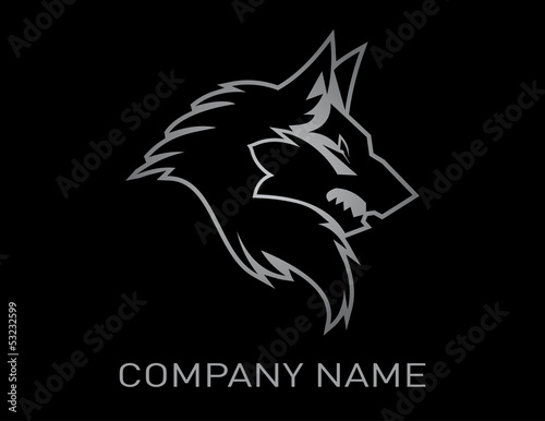 wolf design black background