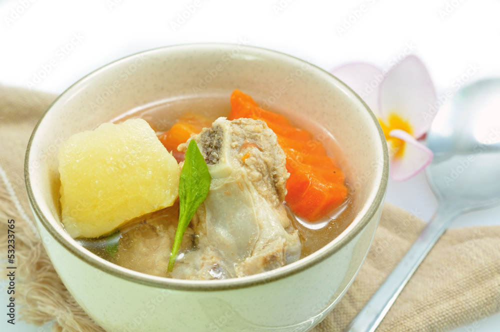 Pork ribs and vegetable soup Pork ribs and vegetable soup