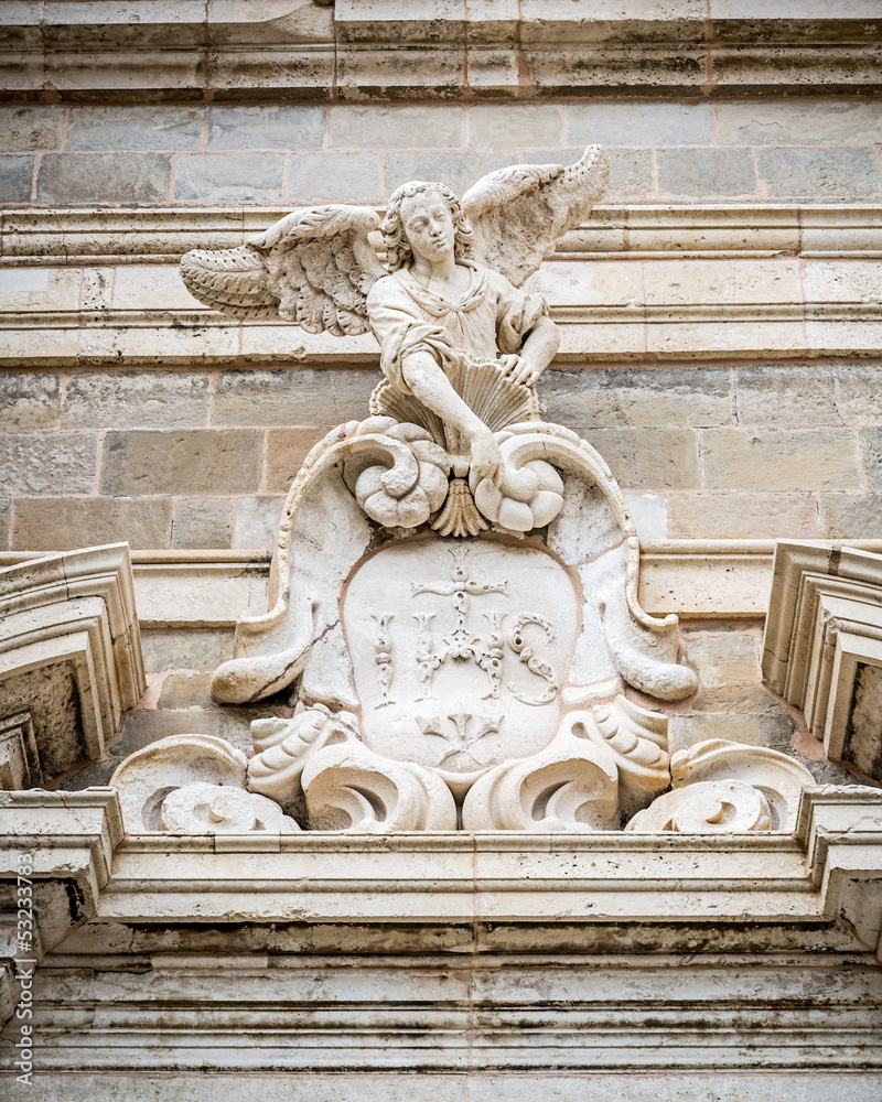 Baroque artistic and architectural detail in Dubrovnik