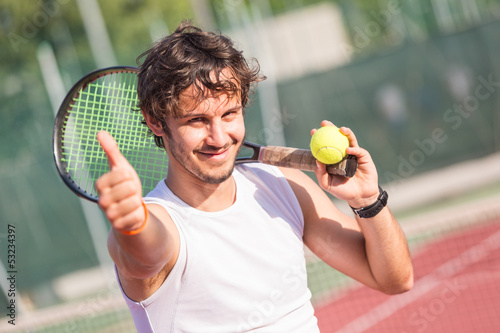 Young Man Playing Tennis © william87