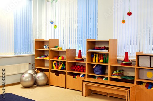 interior of room in a  kindergarten