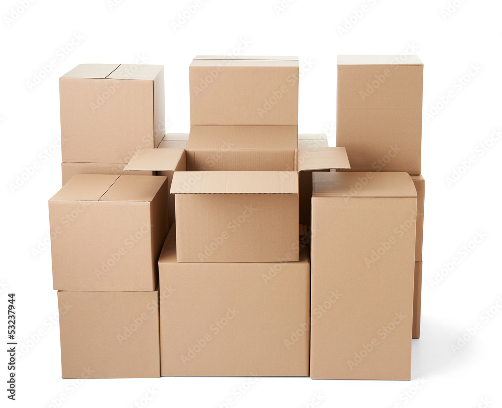 cardboard box package moving transportation delivery stack cardboard box package moving transportation delivery stack