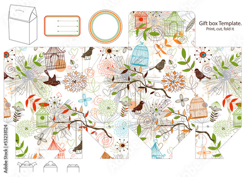 Gift box template