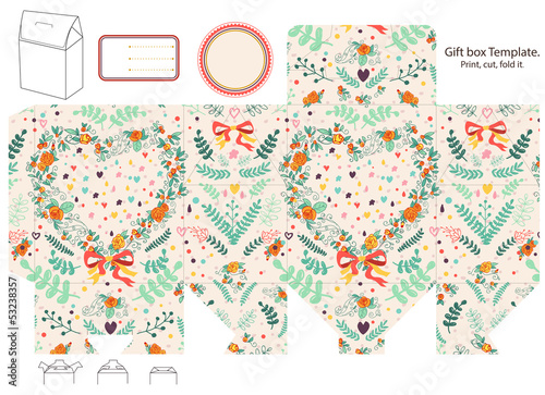 Gift box template
