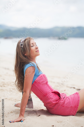 Beautiful woman relax on the beach © Pavel Morozov