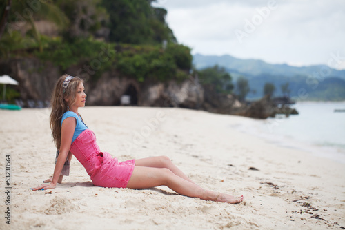 Beautiful woman relax on the beach