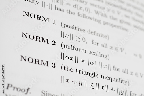 Math Expression About Norms