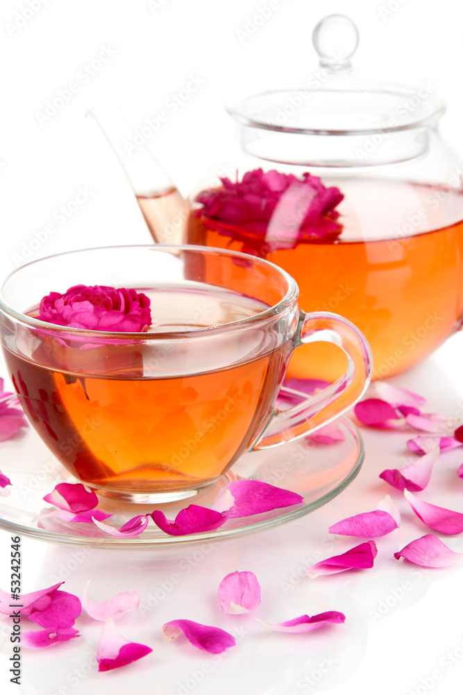 Rose tea close up Rose tea close up