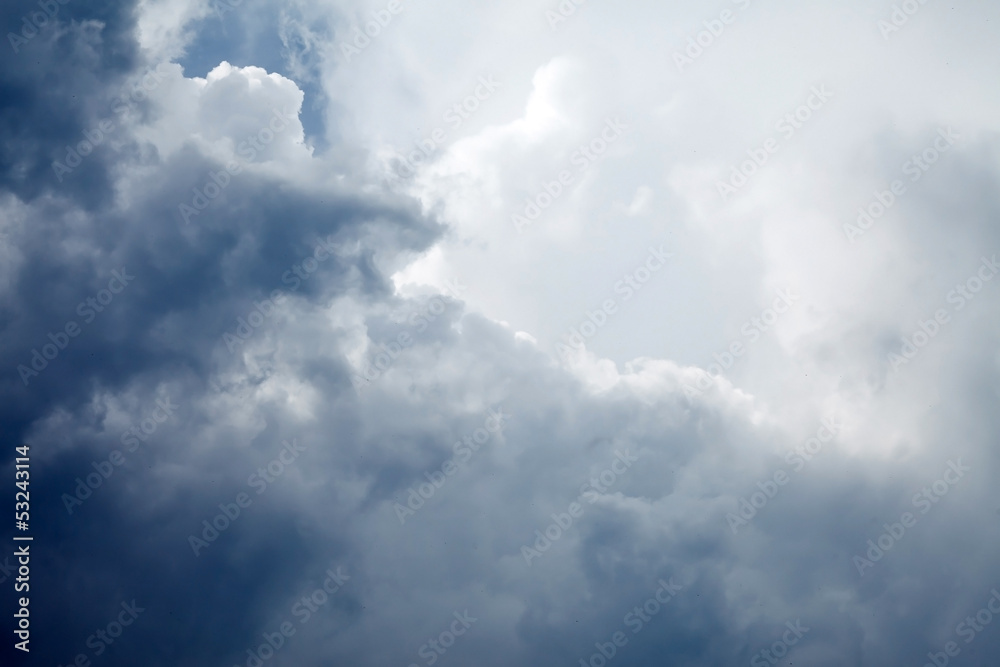 Dramatic sky with stormy clouds