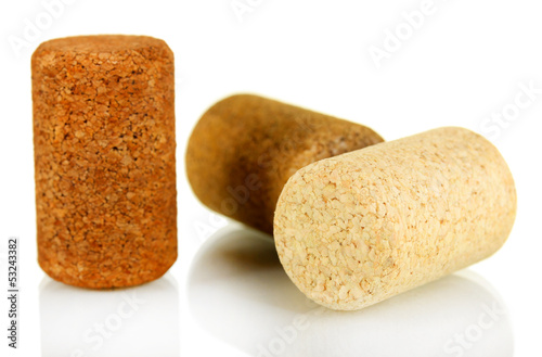 Wine corks isolated on white