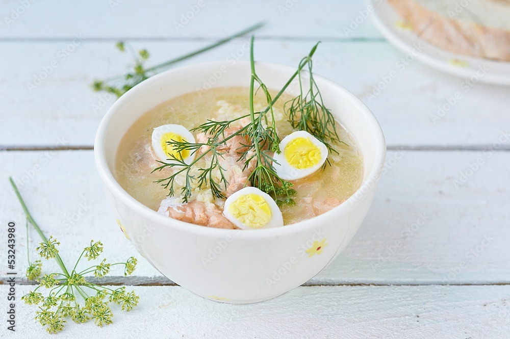 fish soup with eggs fish soup with eggs