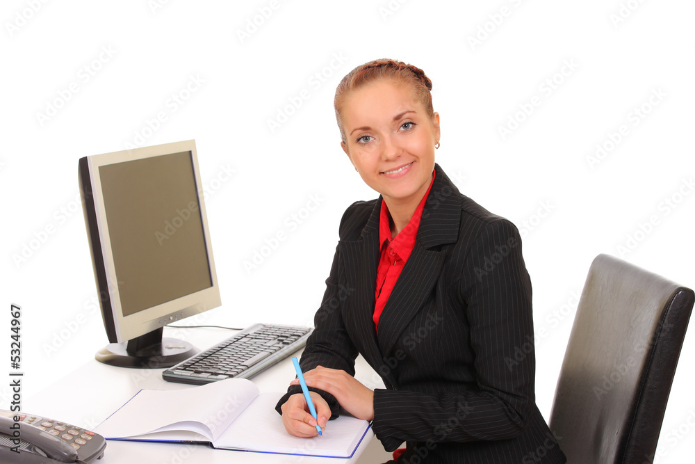 young business woman at workplace