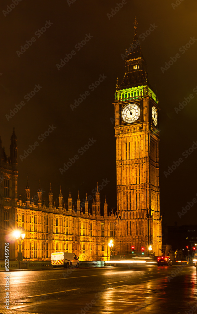 Big Ben at night, London