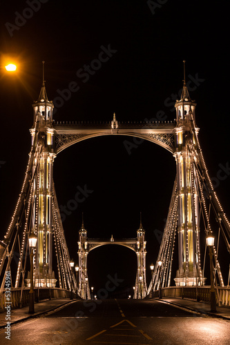 Albert's bridge at night, London #53245961