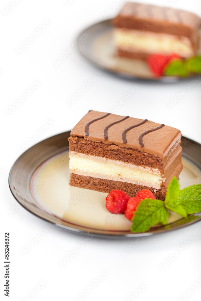 Chocolate Fudge Stripe 3 Layer Cake Chocolate Fudge Stripe 3 Layer Cake