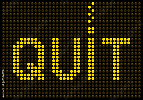 Quit Smoking Message on a LED Screen