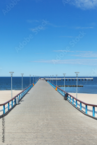 Sea bridge in Palanga  Lithuania  Europe.
