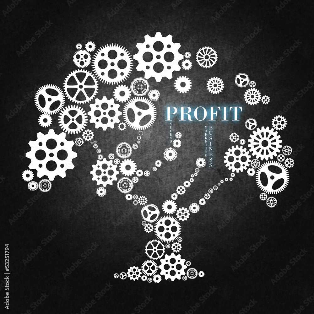 Concept for business profit, success and teamwork Concept for business profit, success and teamwork