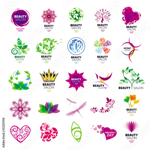 collection of vector logos for beauty salons