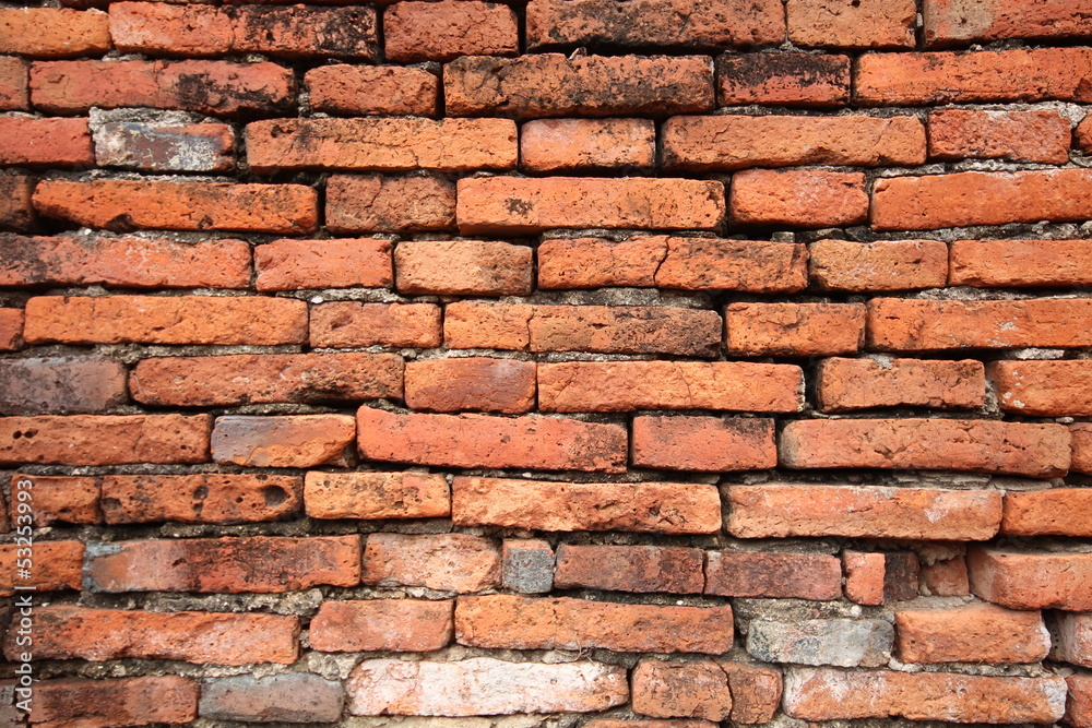 Fototapeta premium Detail of the brick walls of the old