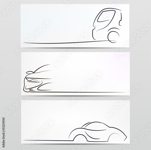 Silhouette of car. Vector illustration