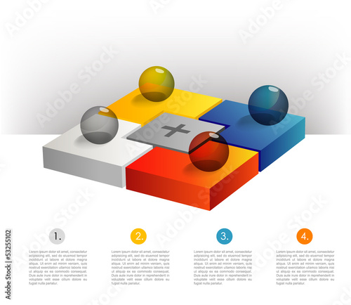 Presentation template hexagonal graph.