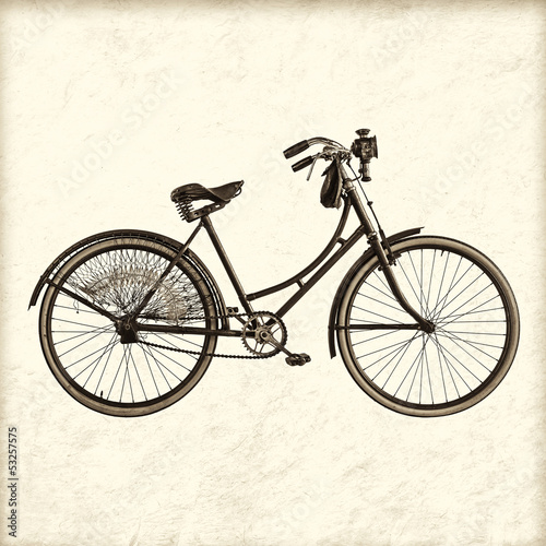 Retro styled image of a vintage lady bicycle