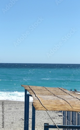 Mediterranean sea in front of Liguria  Italy