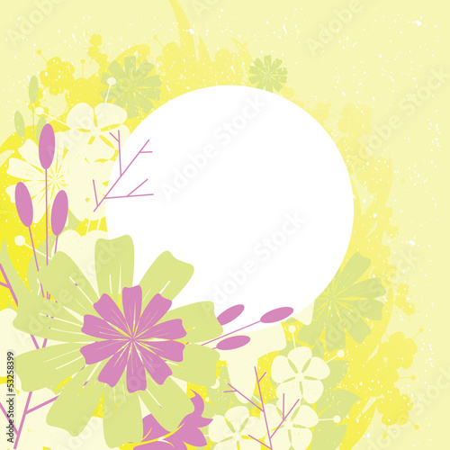 frame design with flowers
