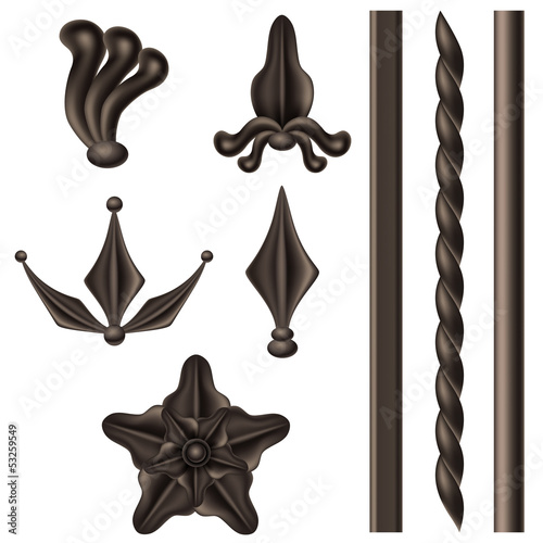 Wrought iron element set