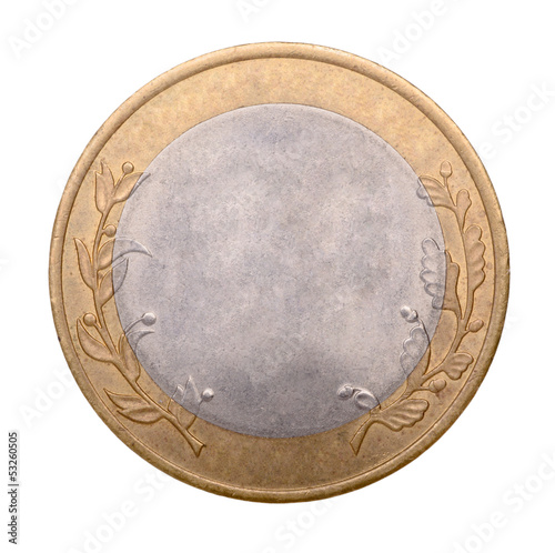 Blank gold and silver coin