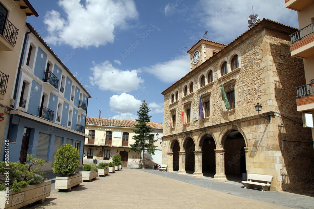 Town hall palace,Cella village,Teruel,Aragon,Spain