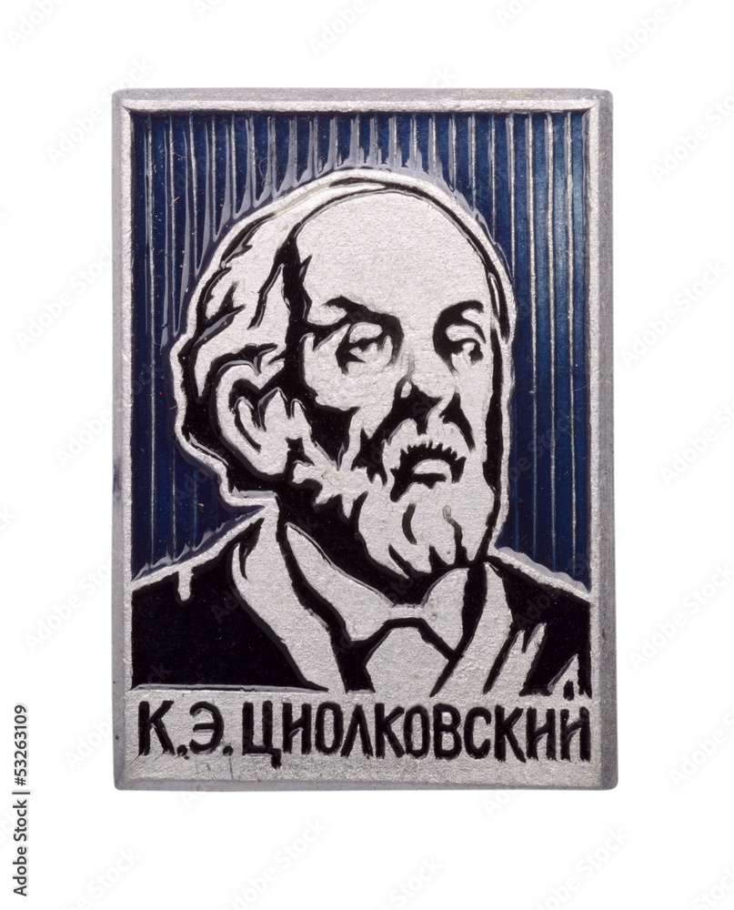 Obraz premium Soviet badge with Tsiolkovsky
