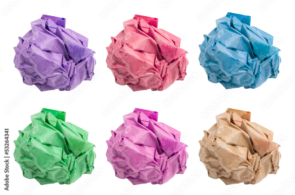 Naklejka premium Lump crumpled paper