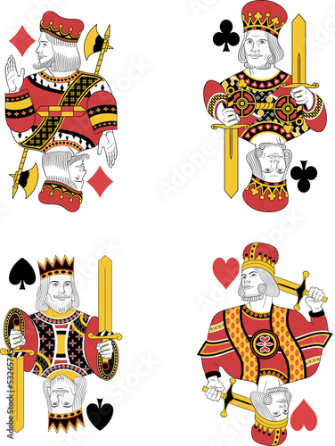 Four kings without cards. Original design