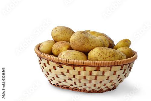 Basket of new potatoes
