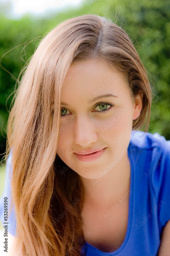 Portrait Of Beautiful Young Woman Portrait Of Beautiful Young Woman