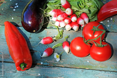 A collection of friesh vegetables photo