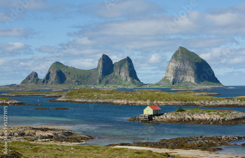 Mountain in the sea photo