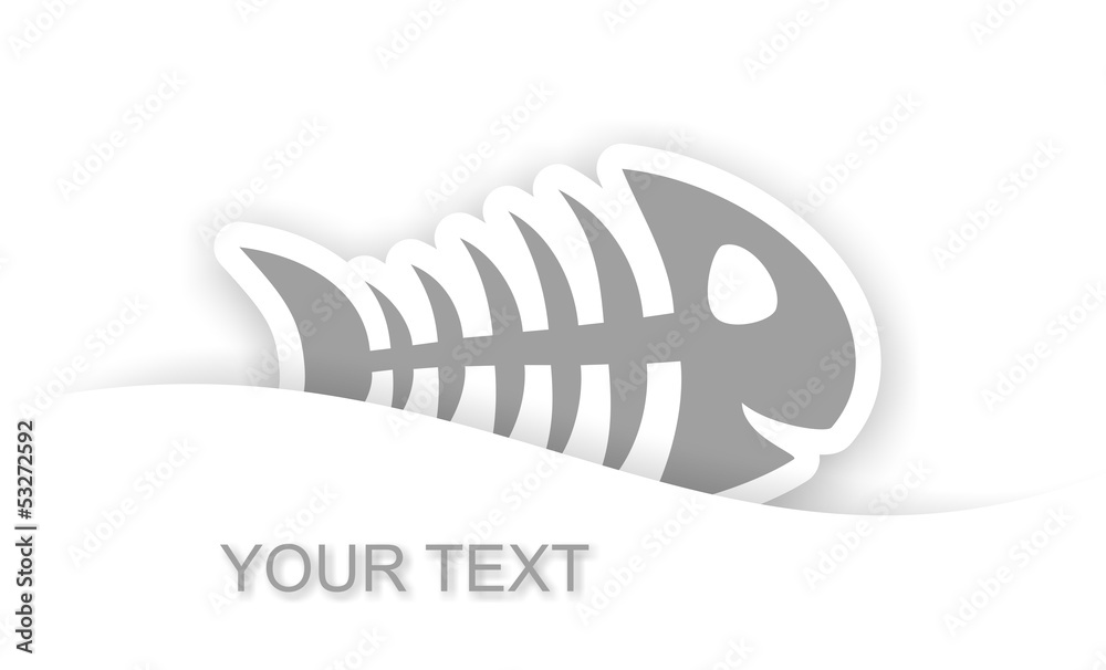 gray fish bone sticker notification gray fish bone sticker notification