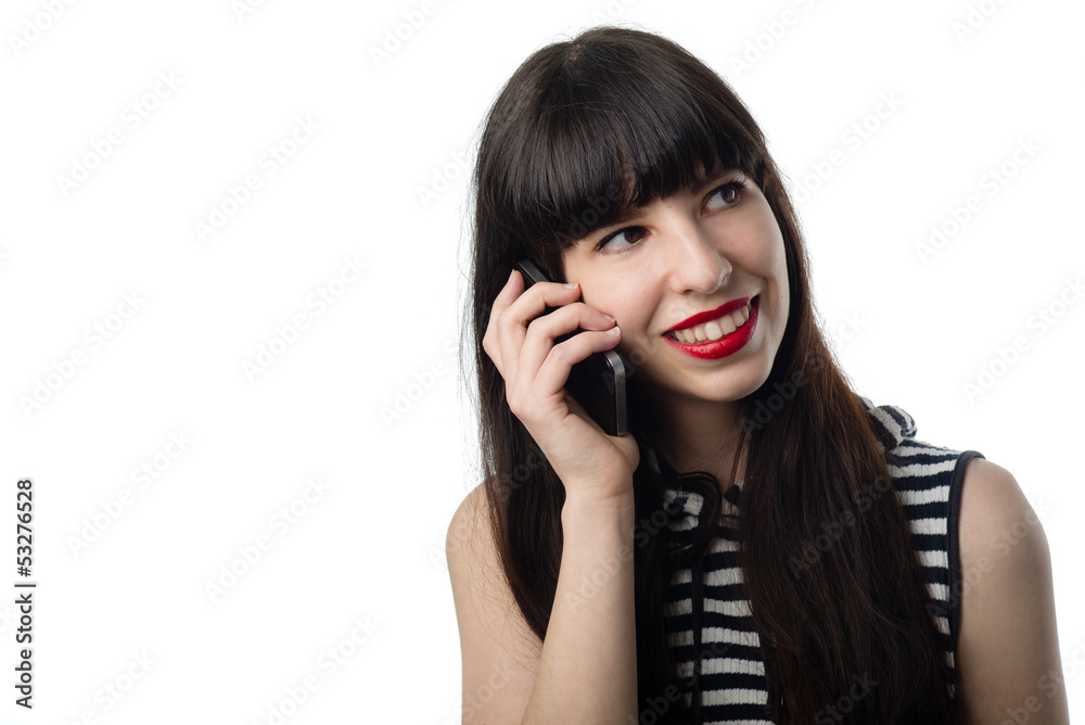 Brunette hispanic girl talking Brunette hispanic girl talking