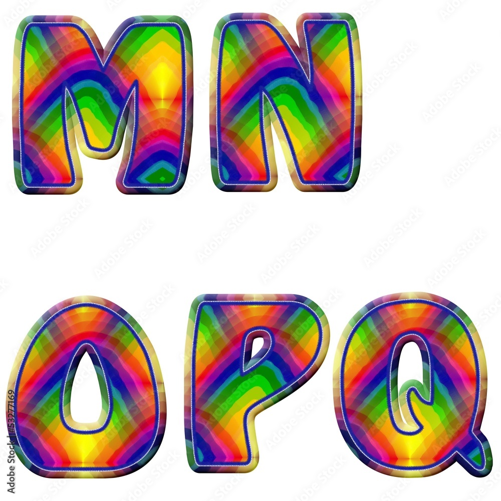 Obraz premium ABC Emmet Regenbogen 3D Freisteller